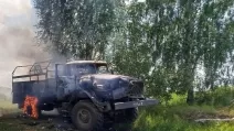 Знищена російська вантажівка / Фото: t.me/lost_warinua