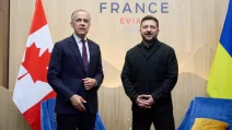 Президент Украины Владимир Зеленский встретился с премьер-министром Канады Марком Карни на саммите G7 во Франции 16 июня 2026 года / Фото: ОПУ