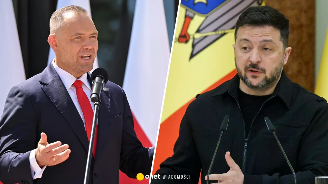 Президент Польши Кароль Навроцкий и президент Украины Владимир Зеленский / Коллаж: Onet