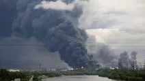 Пожежа на Московському НПЗ / Фото: Соцмережі