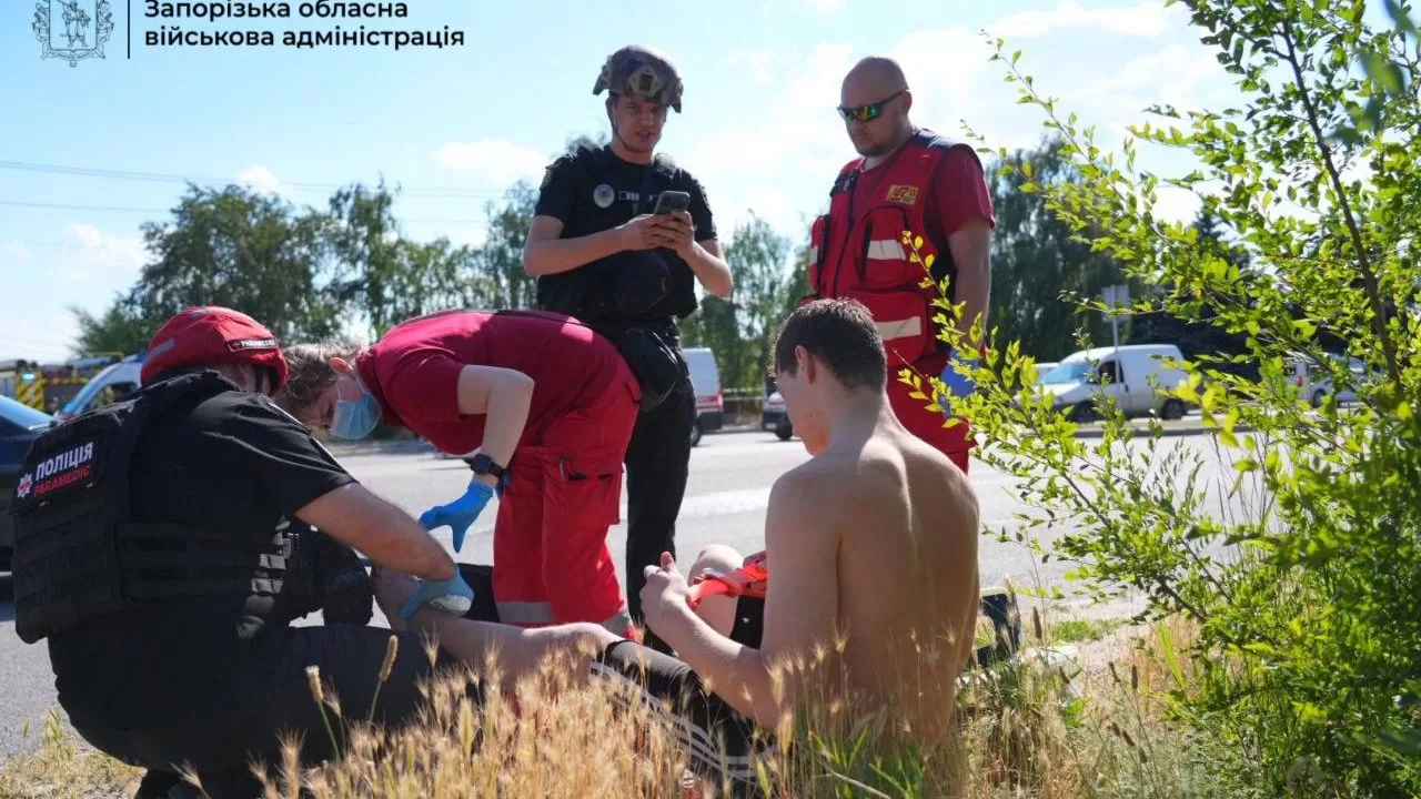 Раненый в результате удара по Запорожью / Фото: Запорожская ОВА