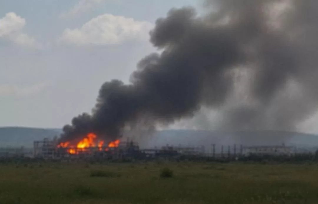 Пожежа на об'єкті Нафтогазу / Фото: NaftogazUA