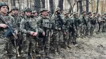 Бійці "Скелі" на шикуванні / Фото: 425 ОШП "Скеля"