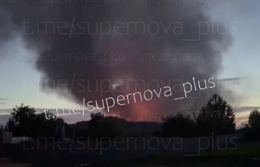 Пожежа на промисловому підприємстві в Новомосковську / Скриншот