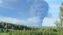 Дим, що здіймається над НПС «Второво». 24.05.2026 / Фото: Supernova+