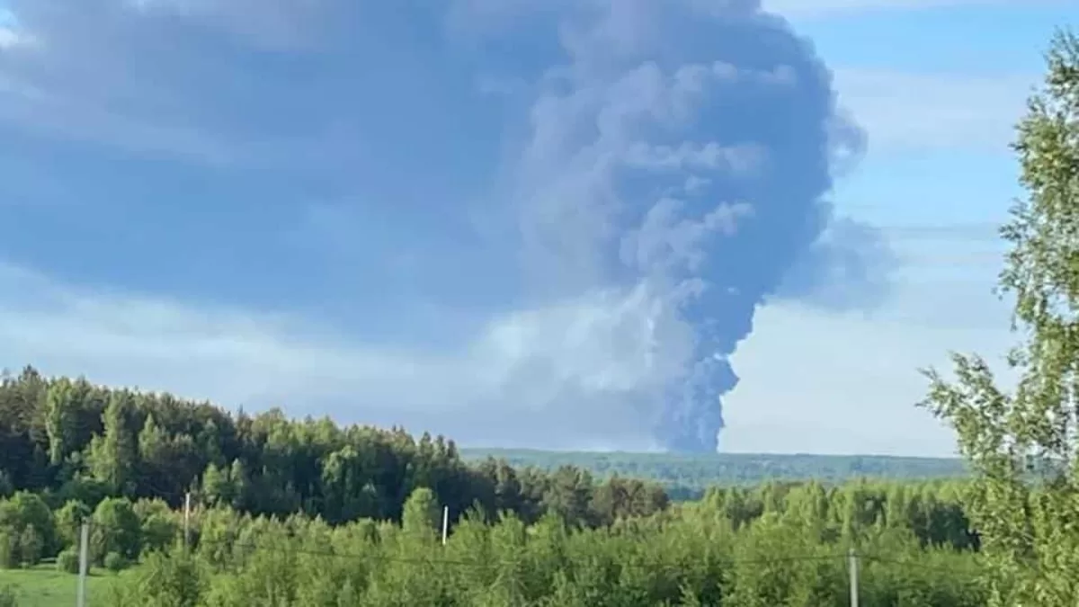 Дим, що здіймається над НПС «Второво». 24.05.2026 / Фото: Supernova+