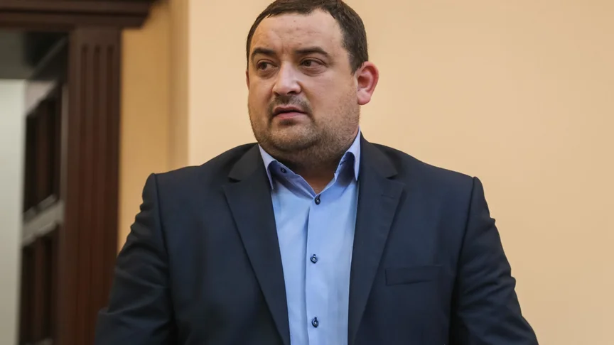 Сергей Кузьминых в зале Высшего антикоррупционного суда, 11 февраля 2022 года / Фото: Виктория Рощина/hromadske