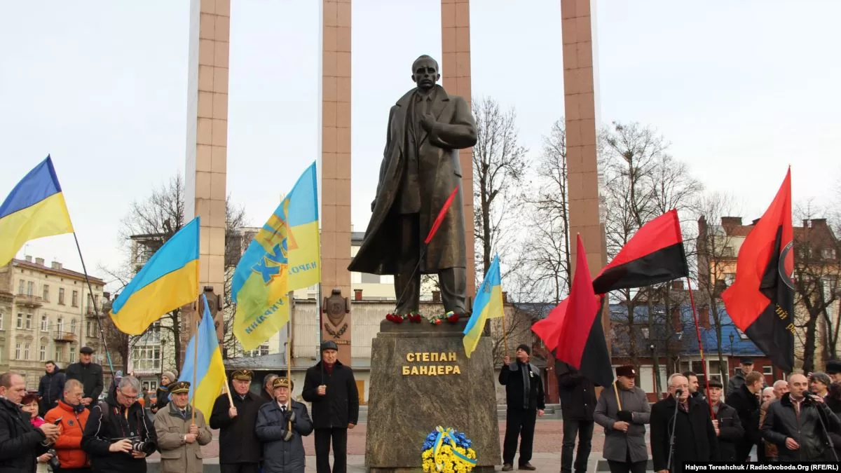 Памятник Степана Бандеры во Львове / Фото: Галина Терещук/Радио Свобода