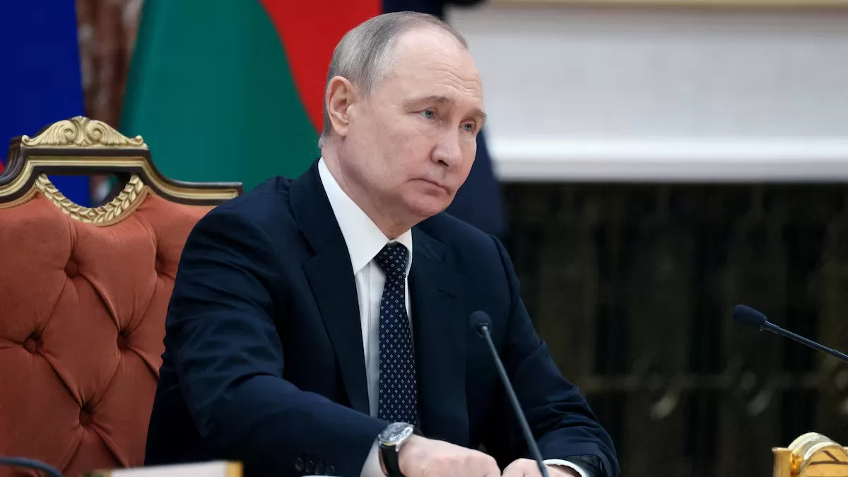 Володимир Путін бере участь у зустрічі зі своїм білоруським колегою Олександром Лукашенком у Мінську, 24 травня 2024 року / Фото: Reuters