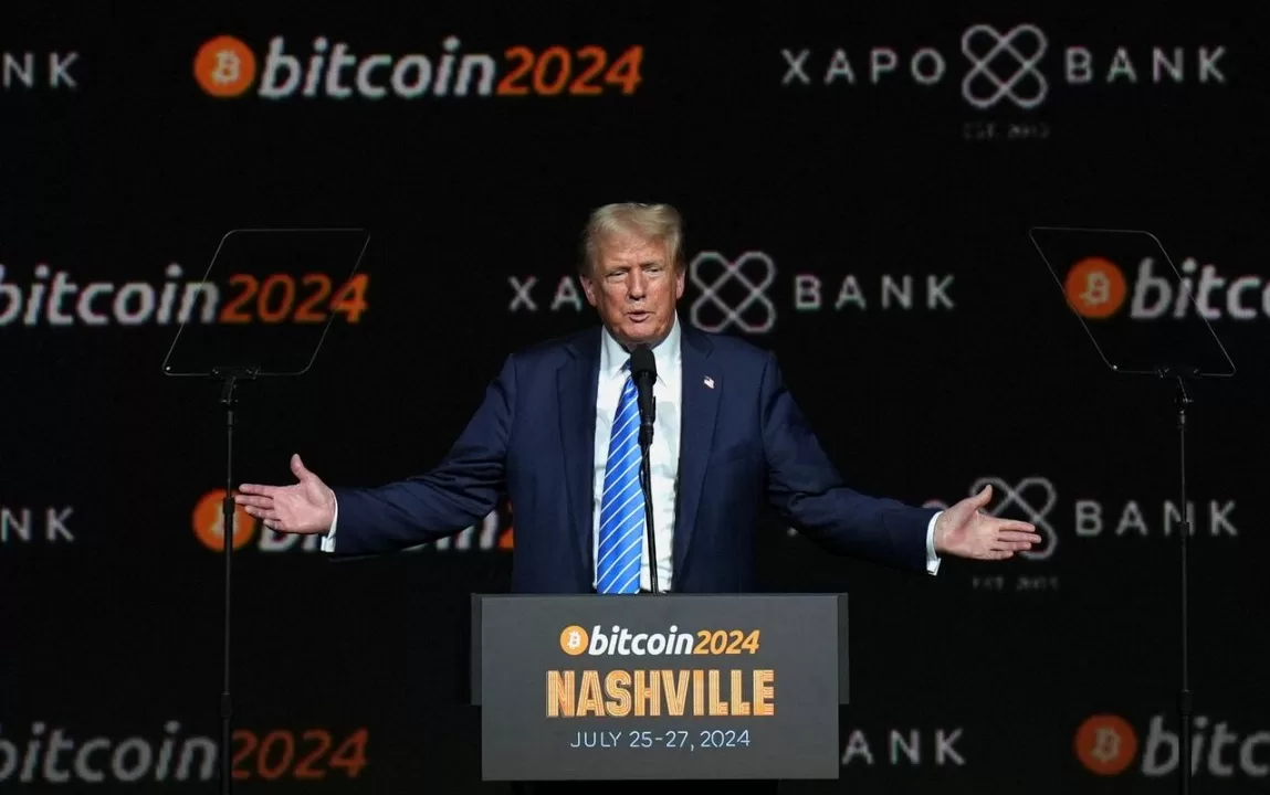 Дональд Трамп виступає на заході «Bitcoin 2024» у Нашвіллі, штат Теннессі, США, 27 липня 2024 року / Фото: REUTERS/Кевін Вурм 