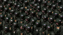 Російські військовослужбовці, які брали участь у нападі на Україну, марширують під час параду в День Перемоги, Москва, 9 травня 2025 року / Фото: Reuters