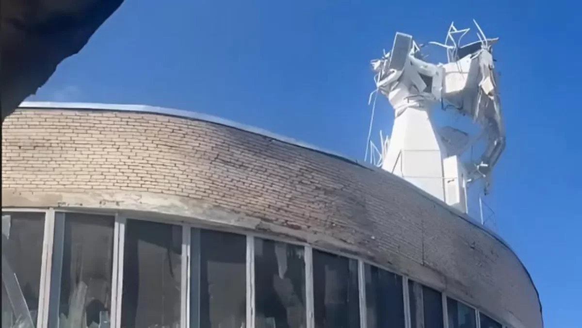 Ukrainian forces damaged the antennas and technical building of Russia’s Space Communications Center / Photo: General Staff