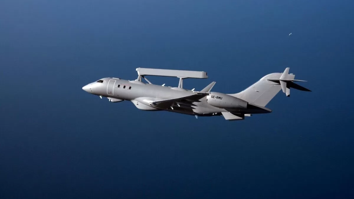 Літак Bombardier Global 6000 із системою GlobalEye / Фото: Saab