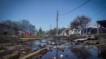 Разрушенные дома в Вишневом / Фото: Киевская ОВА