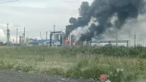 Пожежа на Омському НПЗ / Фото: Соцмережі