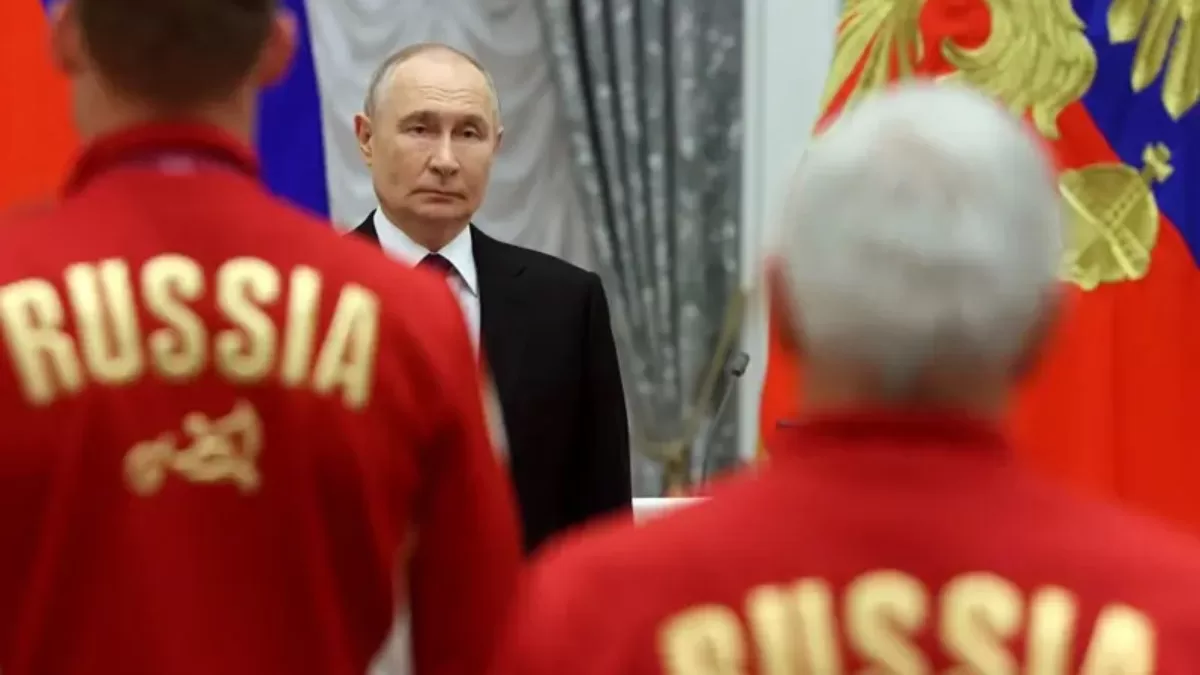 Путин и олимпийцы / Фото: ТАСС