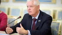 Ліндсі Грем на зустрічі з Володимиром Зеленським у Києві 10 липня 2026 року / Фото: ОПУ