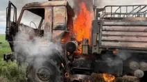 Знищена російська вантажівка / Фото: t.me/lost_warinua