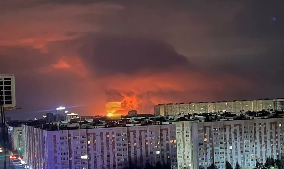 Пожежа на нафтобазі під Ставополем, РФ / Фото: Exilenova+