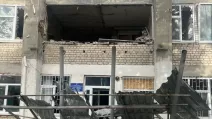 Hospital in Zolochiv, Kharkiv region, damaged by Russian Molniya UAV strikes / Photo: Zolochiv Settlement Military Administration