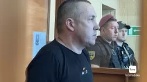 Командир 155 механізованої бригади Станіслав Лучанов у залі суду, 14 липня 2026 року / Фото: hromadske