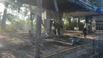 Знищена АЗС на Житомирщині / Фото: Житомирська ОВА