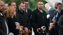 Ihor Klymenko and Kyrylo Budanov at an event honoring the memory of Ukrainian children killed as a result of Russian aggression / Photo: Interior Ministry
