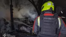 Пожежа у Харкові після удару РФ / Фото: ДСНС