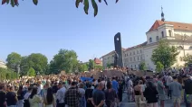 Акція на підтримку Михайла Федорова у Львові / Фото: t.me/Lv1256