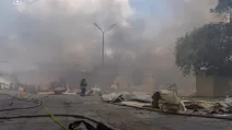 Авиаудар по Краматорску: повреждены почта, кафе и автомобили / Фото: ГСЧС