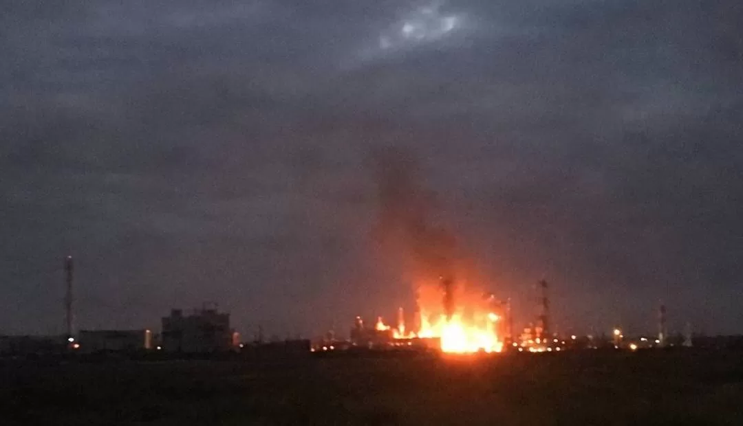 Пожежа на підприємстві "Нафтогазу / Фото: NaftogazUA