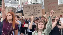 Протестувальники у Києві 20 липня / Фото: Єлизавета Давиденко/"Головне в Україні"