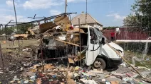 Уничтоженная в результате атаки РФ «Газель» / Фото: Донецкая областная прокуратура