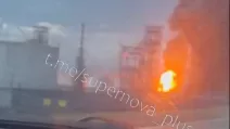 Fuel and energy facility burns in Russia’s Ulyanovsk region after drone attack / Photo: Screenshot
