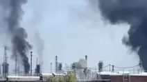 The attack on July 25 on the Tyumen Oil Refinery in the Tyumen Region of the Russian Federation / Screenshot