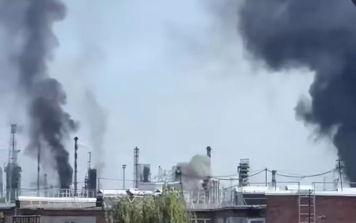 Ураження 25 липня Тюменського нафтопереробного заводу в Тюменській області РФ / Скриншот