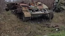 Уничтоженная российская САУ 2С3 "Акация" / Фото: t.me/lost_warinua