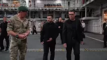 Зеленський зустрівся з прем’єром Британії на авіаносці HMS Queen Elizabeth / Фото: скріншот