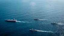 Авианосная ударная группа ВМС США во время маневров в море / Фото: ВМС США