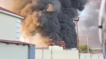 Fire at the Saratov oil refinery / Photo: Screenshot