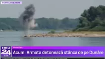 В Румынии военные взрывают скалу, чтобы направить воду Дуная к АЭС / Фото: Digi24