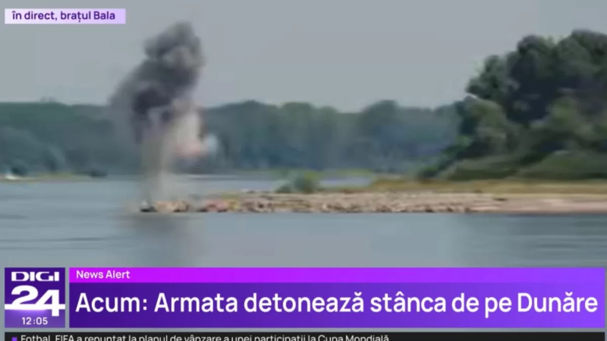 У Румунії військові підривають скелю, щоб спрямувати воду Дунаю до АЕС / Фото: Digi24