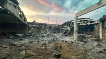 Место ракетного удара по Киеву 5 августа / Фото: Полиция Киева