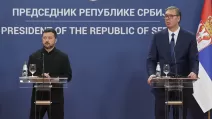 Володимир Зеленський та Александр Вучич / Скриншот
