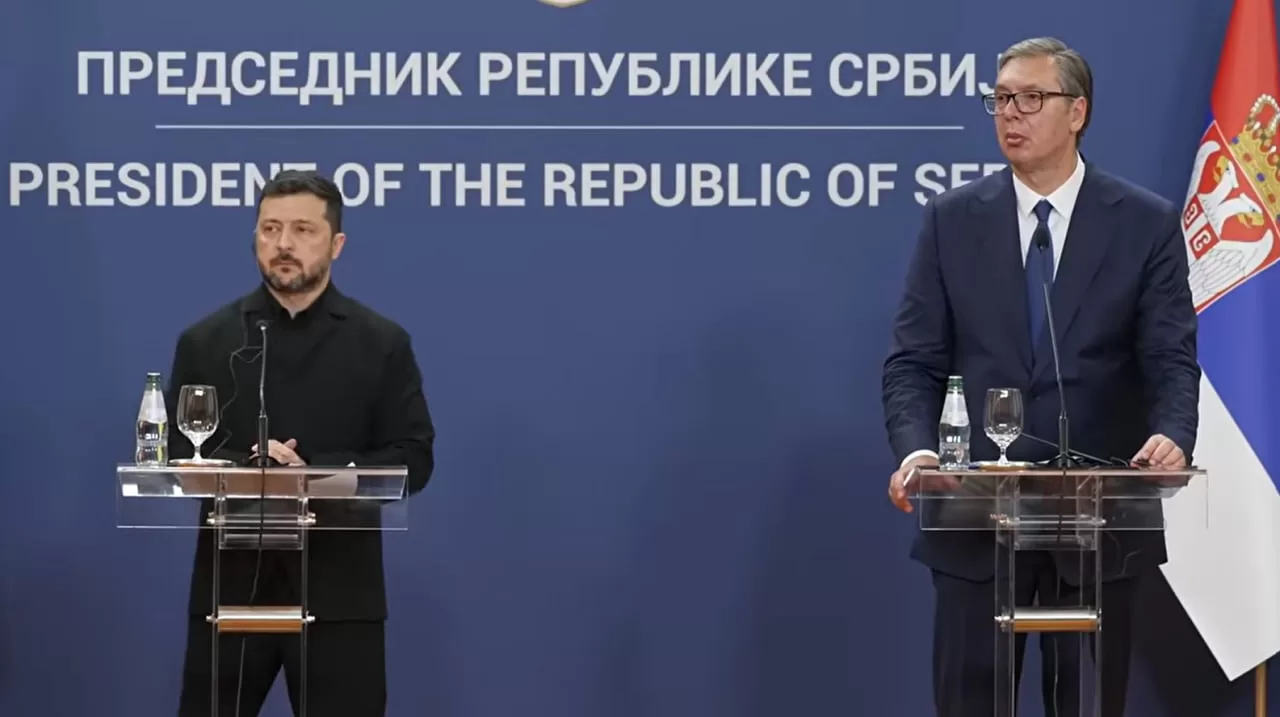 Володимир Зеленський та Александр Вучич / Скриншот