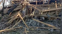 A house destroyed by artillery shelling in Buhaivka / Photo: Kharkiv Regional Prosecutor’s Office