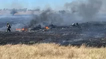 Рятувальники на місці падіння військового вертольота поблизу Саладо, штат Техас, 12 серпня / Фото: KWTX