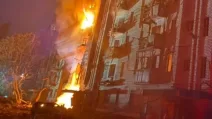 Пожежа після бомбардування Краматорську / Фото: Донецька облпрокуратура