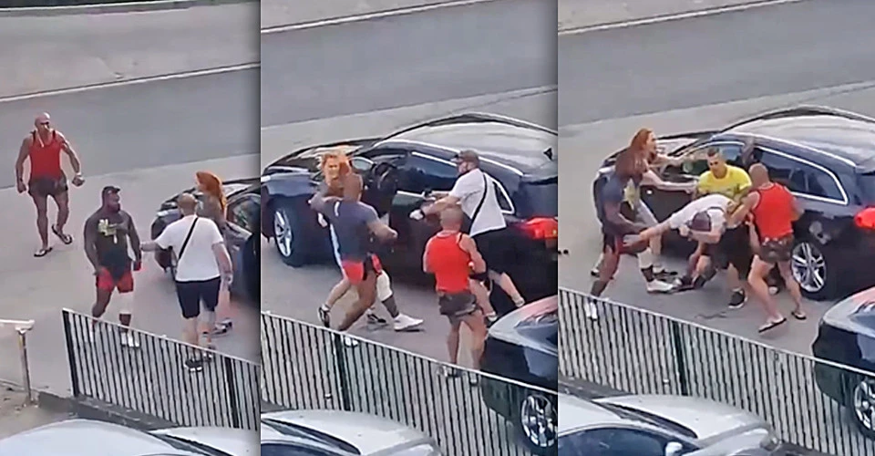 Нападение на украинцев во Вроцлаве / Скриншот