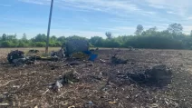 Місце падіння Су-24М на Хмельниччині 16 червня / Фото: ДБР